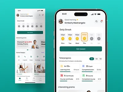 Homepage · Digital Online Course app app design course edu app education mobile app ui ux
