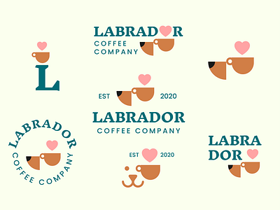 labrador coffee brand identity branding coffee coffee logo cute logo dog dog logo labrador logo modern logo pet pet logo playful logo