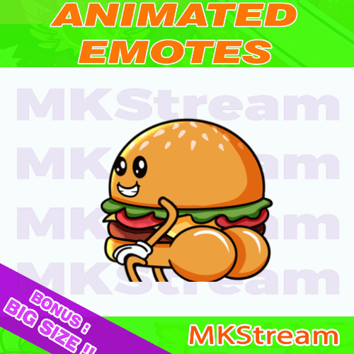 Twitch animated emotes cute burger bouncing butt gif animated burger animated emotes anime bouncing butt burger burger cartoon burger emoji burger gif burger stickers butt burger cute burger design emotes ham burger hamburger illustration sub badge twitch animated emotes
