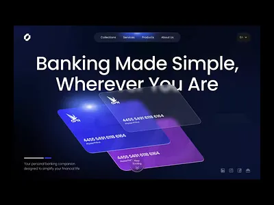 Digital Banking Web Animation animation bank card banking app banking website clean credit card design digital banking emura studio finance finance animation fintech gradient graphic design homepage minimalist motion graphics online banking smooth web animation