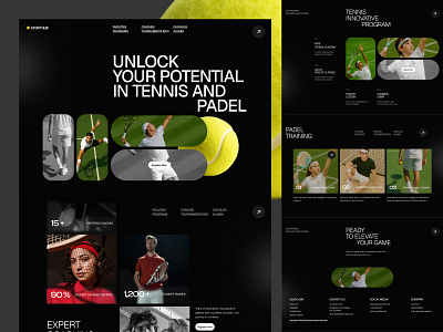 SPORTHUB - Community Sport Programs agency branding coaching community design elementor events framer landing online padel page shop sport station tennis ui webflow website wordpress