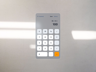 VR Calculator ar calculator glassmorphism ui ux vr vr interface
