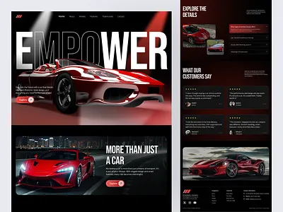 Futuristic AI Car Website ai artificial intelligence car car website design futuristic landing page showroom system technology ui ux vehicle website