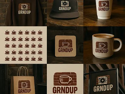 🎧☕ Brand Identity Drop: GRNDUP logo design branding cofeeshopbranding custom logo design design portfolio designer freelancer design graphic design logo logo design logo designer urban branding