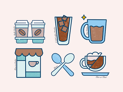 Coffee Shop Icons branding icons procreate