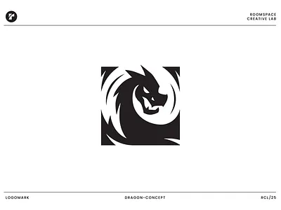 Dragon Square Logomark for Sale! angry animal app branding dragon esport fitness gaming gym icon illustration logo logo design logomark mark modern simple symbol ui vector