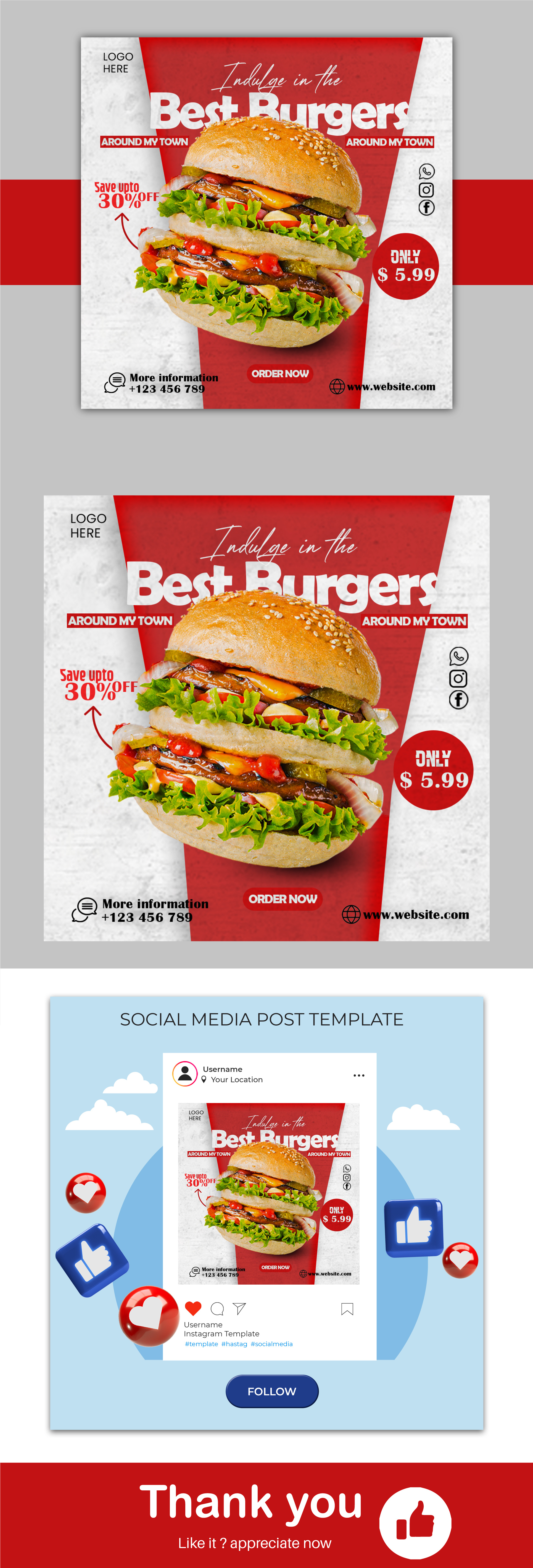 Food Social Media Post Design adobeillustrator adobephotoshop branding design food design food social media post design graphic design graphic designer illustration mockupfile social media design social media post design