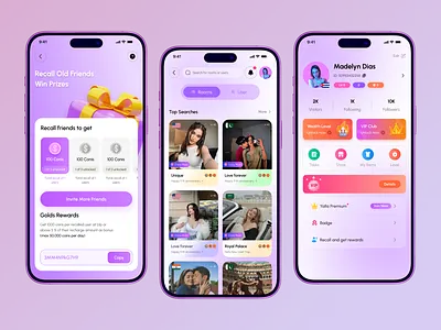 Dating Mobile App app app design bumble chat chatting dating dating app dating mobile app ios live voice chat love app messenger app mobile app mobile dating online dating profile relationship tinder ux voice chat