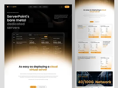 ⚡️ Serverpoint Hosting Landing Page — Modern & Bold UI apps dailyui dark mode design hosting landing page light mode providers server ui uidesign ux webdesign website