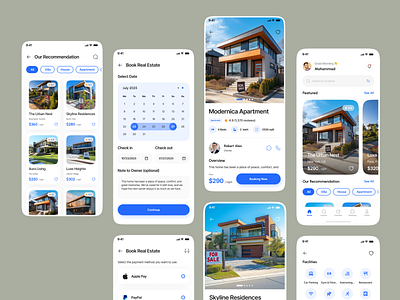 Real Estate App apartment finder app clean real estate app figma mobile app home rental ui house booking app mobile app uiux mobile design modern app design property app design property listing property listing ui real estate real estate app real estate booking real estate ui design rent buy property app ui ux web design