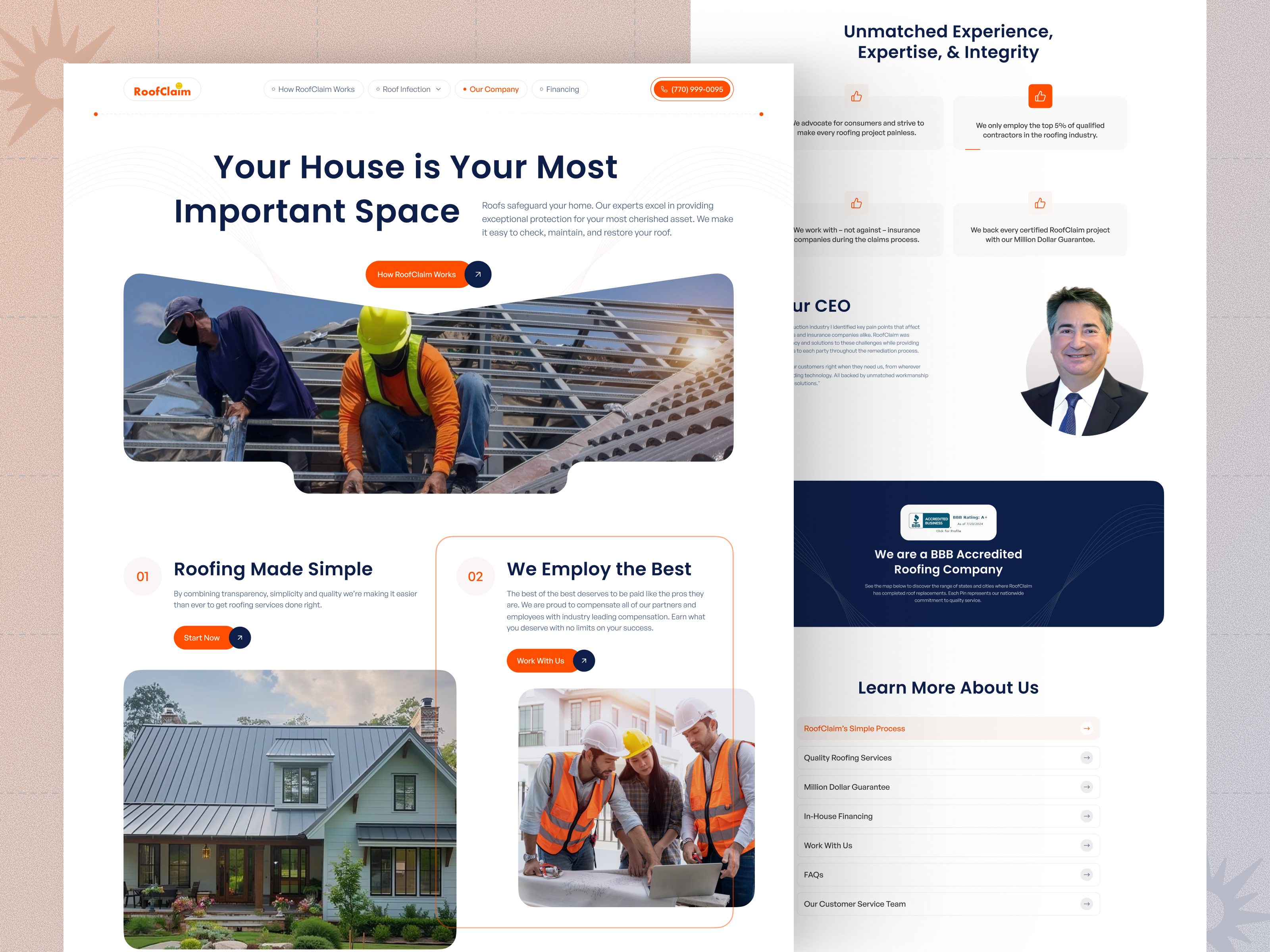 Example of Roofing Website Design || Wix Website
