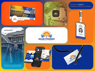 Solar Powered Realtor — Clean Energy Branding for Real Estate brand guideline brand identity branding creative logo logo realtor brand design