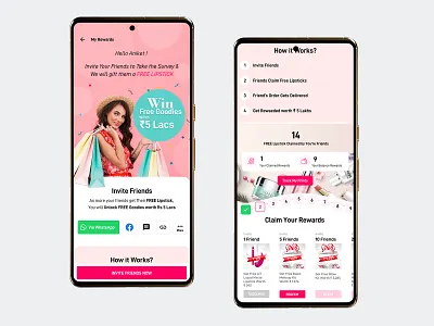 Gamified Referral UI beautytech designforconversion gamification growthdesign mobileux productdesign referraldesign uiux womenfirstdesign