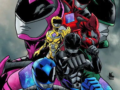 Power Rangers (2017) artist artwork book cover character illustration comic artist comic cover comic style concept design drawing editorial ideas illustration mighty morphin movies poster power rangers project publishing super sentai