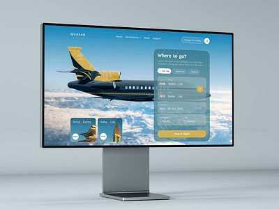 Flight Booking Landing Page Design airline booking clean design flight flight booking website flight mobile app flight website focotik home page landing landing page page quasar ui ui design ui ux design web web design website