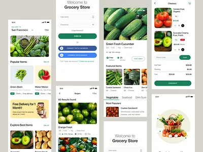 Grocery App Design e commerce grocery grocery app mobile app