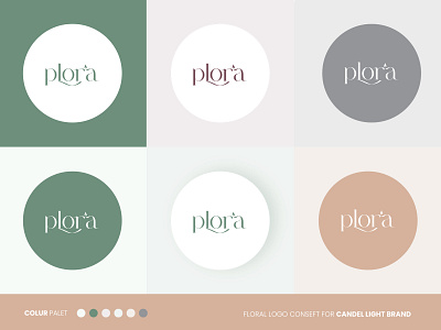 PLORA CANDLE LIGHT LOGO color palet eps graphic design ilusration logo