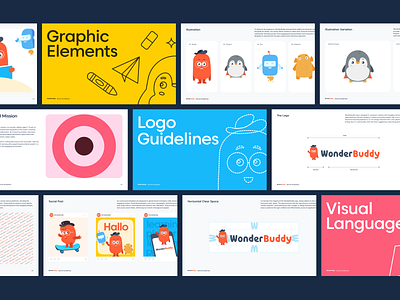 Startup Branding for Wonderbuddy I Visual Identity, Brand Design brand agency brand and identity brand design brand designer brand identity brand identity design branding education icon identity design logo logo designer logotype modern logo startup web website design