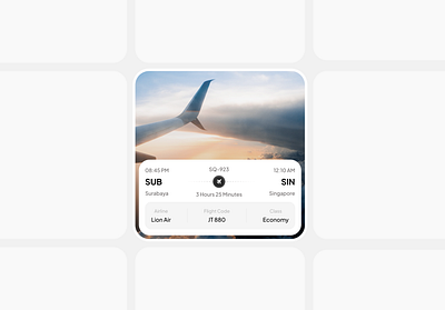 Travel Widget card flight flightticket minimal ticket travels ui widget