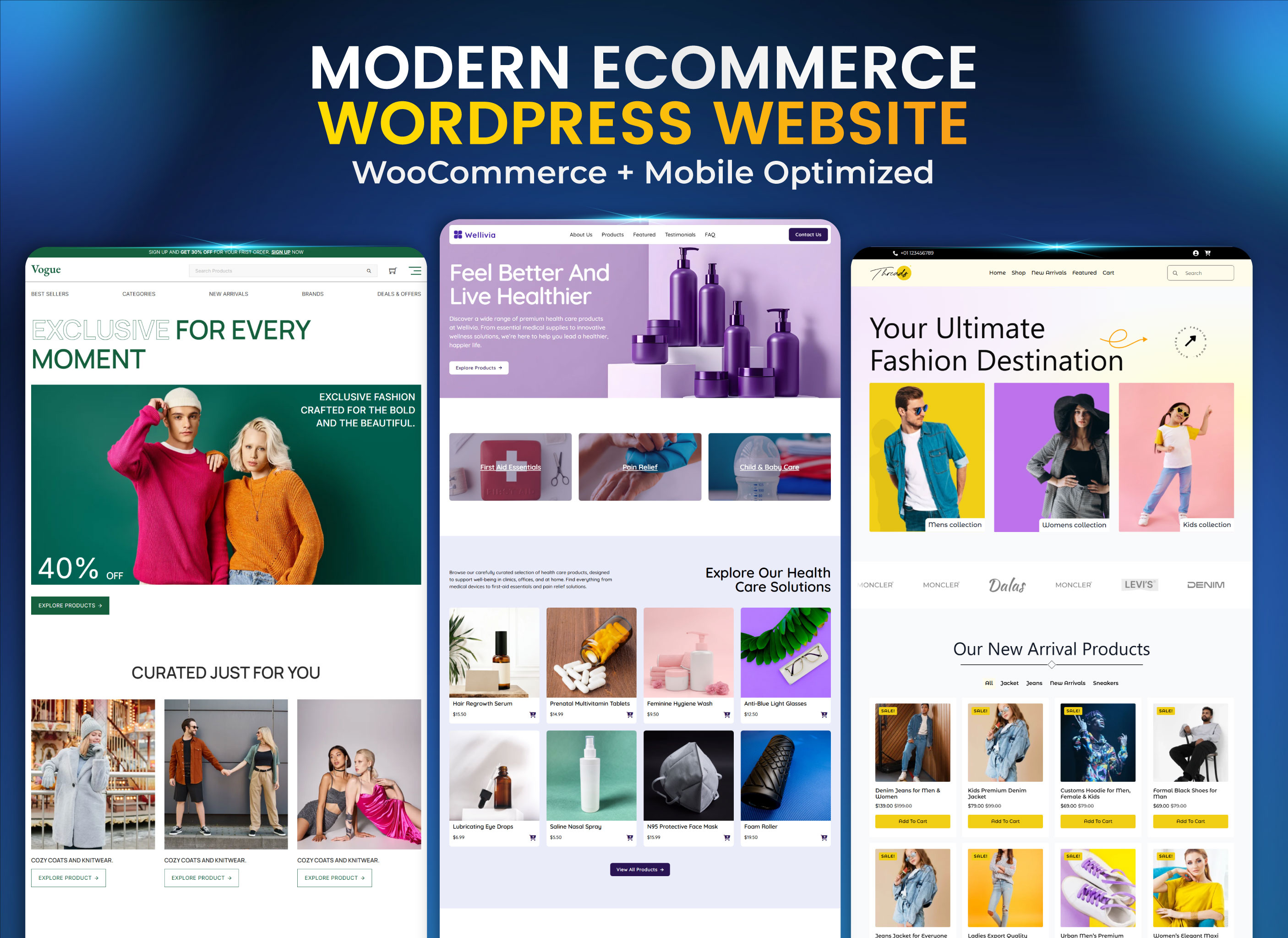 Example of Ecommerce Wordpress Website Design