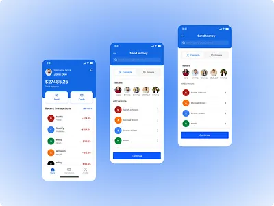 💸 Mobile Banking Transactions & Send Money App UI androidui appdashboard bankingapp cleandesign dailyui darktheme designinspiration dribbbleshots figmadesign financeapp fintechapp fintechdesign mobileapp mobileui modernui neumorphism sendmoney transactions uidesign uxdesign