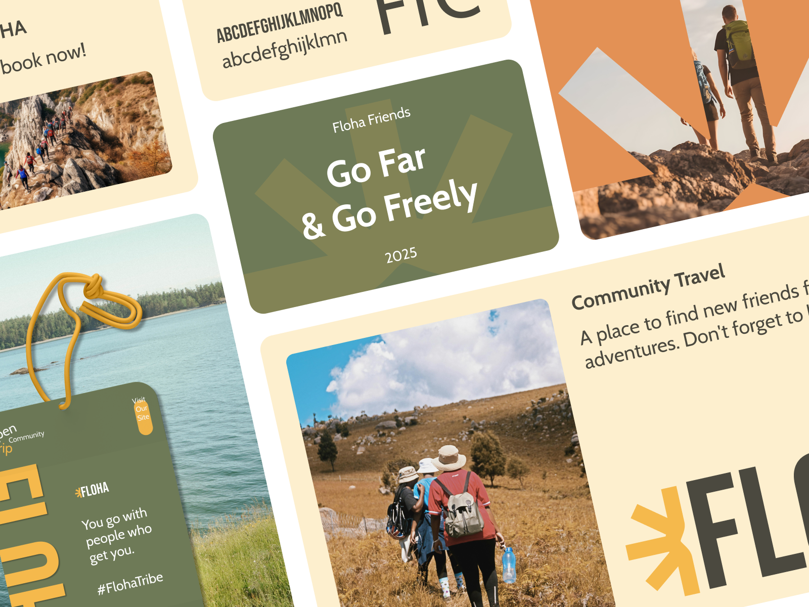 Branding for Floha Travel adventure brand guidelines brand identity branding graphic design logo logo concept logotype mockup travel travel branding visual identity