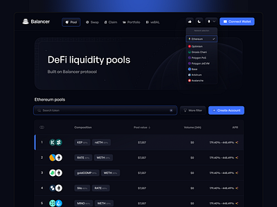 DeFi liquidity pool page decentralized finance decentralized finance website defi defi blockchain defi crypto defi landing page defi liquidity defi liquidity pool defi platform defi solution defi website