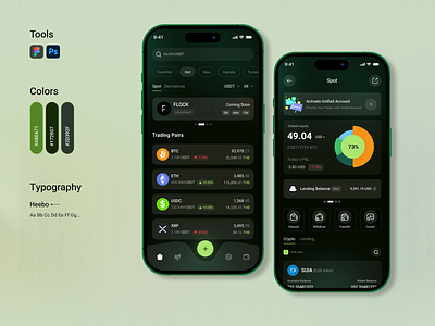 Crypto spot wallet mobile app blockchain app crypto app crypto app design crypto banking crypto mobile crypto payments crypto wallet crypto wallet app darkmood exchange app explore page mobile app spot page spot wallet wallet app