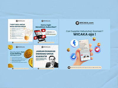 Social Media Design for Digital Service Business branding design graphic design instagram feed social media design