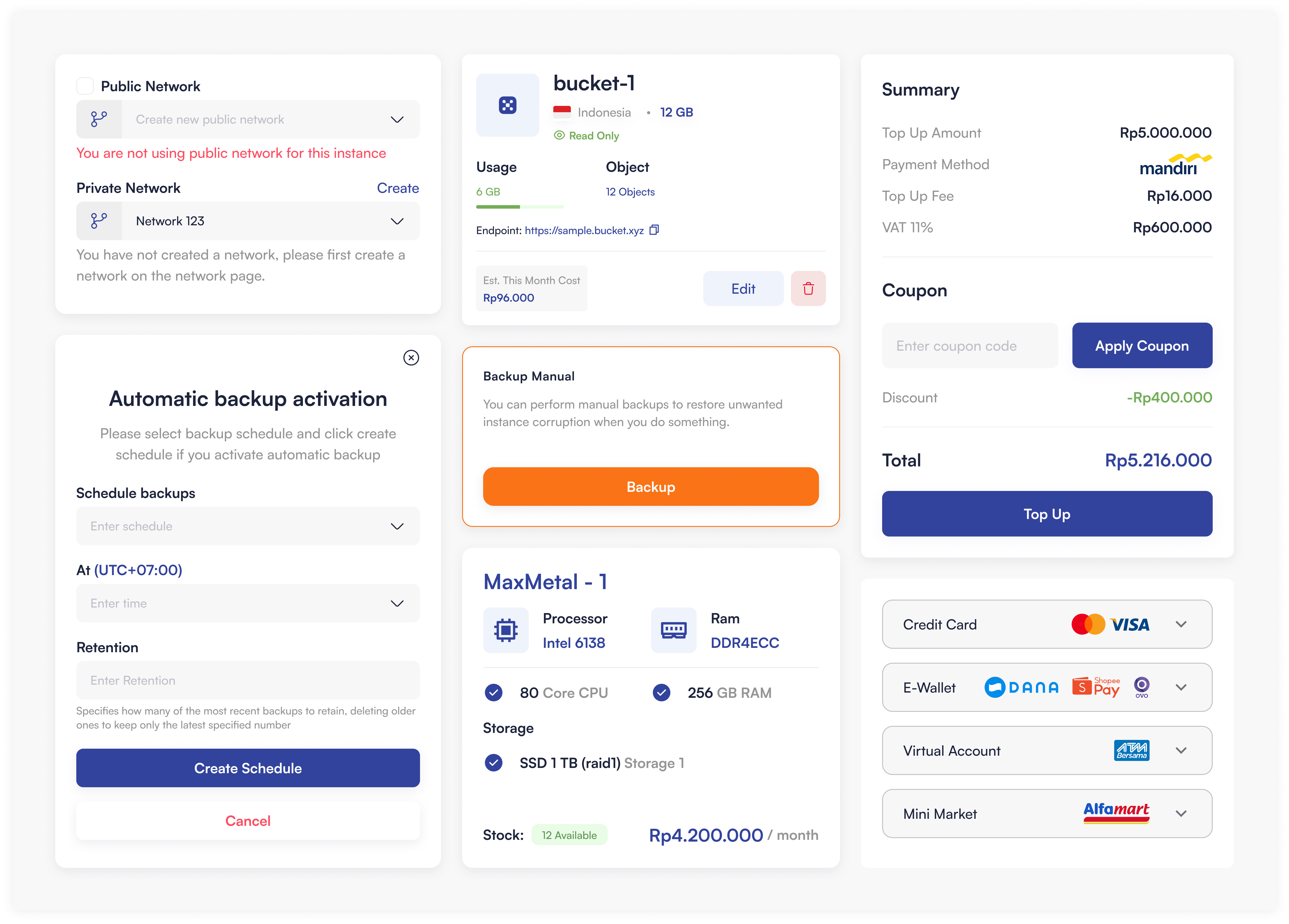 Example of Maxcloud   Cloud Compute Dashboard
