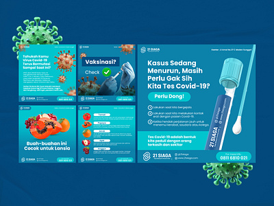 Social Media Design for Covid 19 Healthcare Service branding design graphic design instagram feed social media design