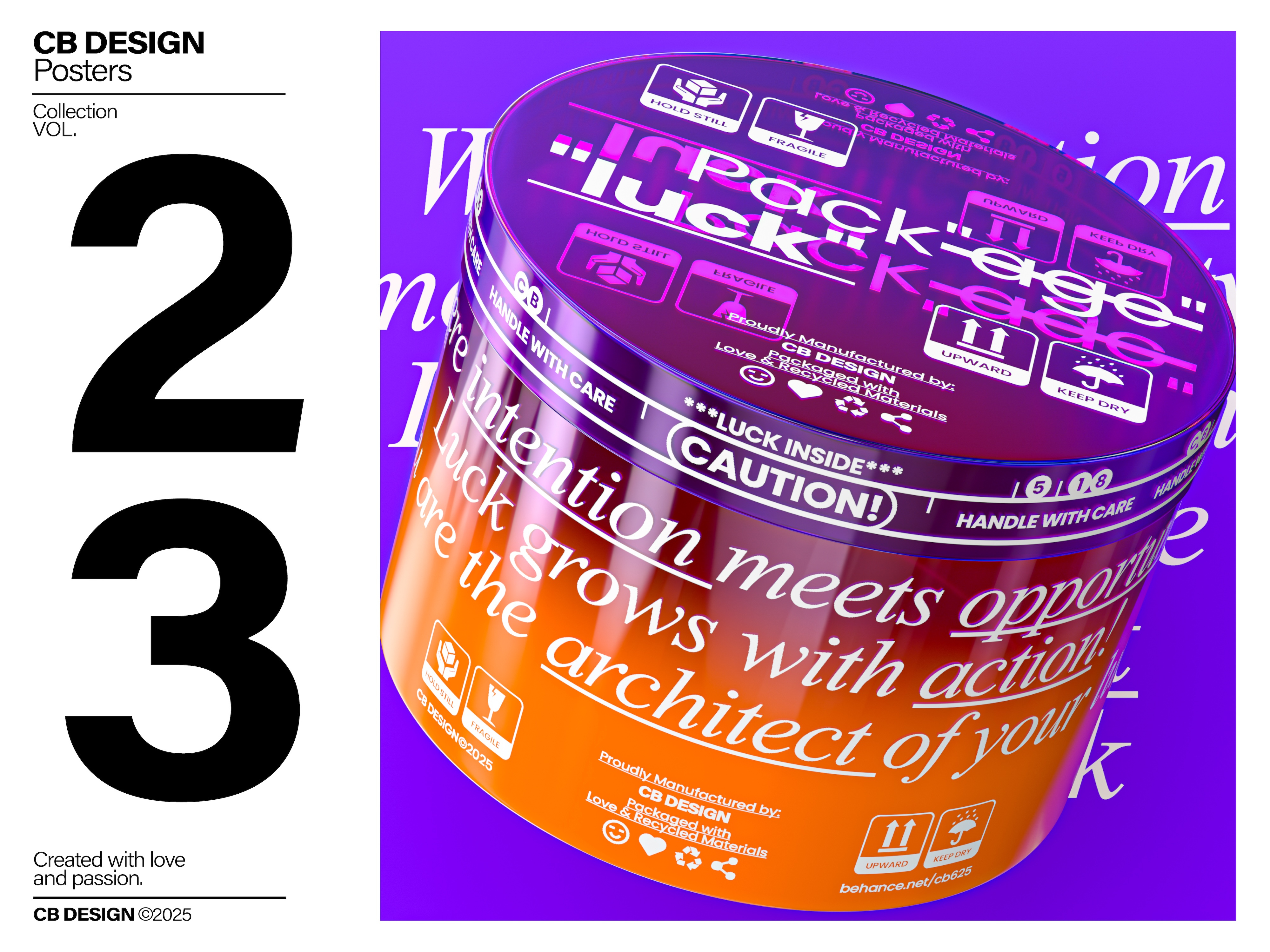 Poster Collection VOL.23 3d c4d layout package poster typography