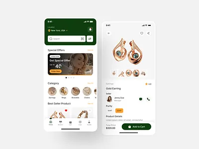 Jewelry Store Mobile App UIUX Design | Figma | App Design android app app design app designer app developer figma figma designer graphic design hire ui ux designer insightlancer ios jewelry shop app ui ui design ui ux user experience user interface ux ux design uxui