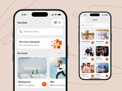 Top Deals Searching for Step Tracker App app design dealfinder earn rewards fitnessapp healthapp mobile app mobile ui rewardsapp search page searching stepcounter top deals topdeals walk and get rewards walk app walkingapp walkingrewards walkwin wewalk