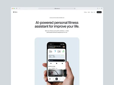Website Design for Personal AI-Powered Fitness ai fitness app design ai fitness platform ai fitness website design ai powered fitness design ai workout platform fitness app fitness app website fitness dashboard design fitness platform design fitness tech design fitness tracking design health app website health tech website mobile mobile app personal fitness website wearable integration design web web design workout app website
