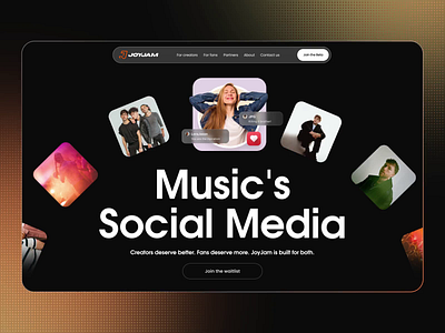 A Music Platform Built Like a Movement animation landing page music outcrowd scroll scroll animation ui ui design ux uxui visual design web design web platform website