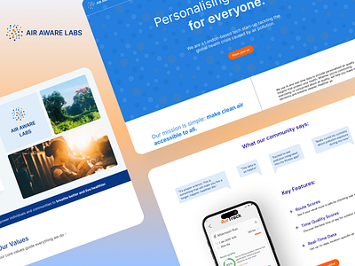 Air Aware Labs - Webflow branding figma informational pixel perfection responsiveness sports tracking app ui ux webflow