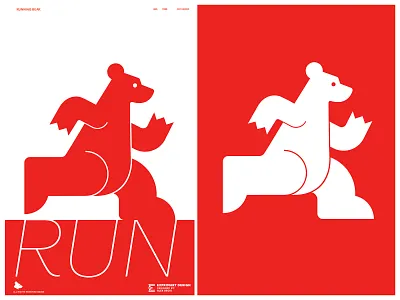 Running Bear abstract bear abstract bear logo alex seciu animal logo bear bear logo bear logo design branding logo design logo designer running bear logo sport logo wild logo