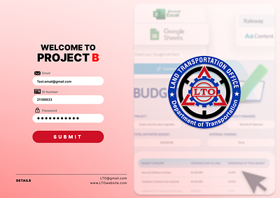 Project B: Land Transportation Office - Central Office Budget Co app branding design graphic design logo typography ui ux vector