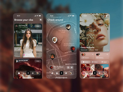 Social Media App | App Design | Responsive Design | UIUX app design app interface facebook instagram mobile mobile app mobile app design mobile design mobile friendly design mobile interface modern design product design responsive design social social media social media app social media design social media post ui ux user interface