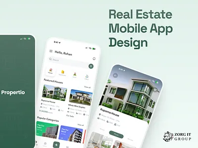 🏡 Real Estate App – Clean UI for Confident Decisions app design app development branding creativeagency design logo mobile app mobile app design real estate real estate mobile app design top uiux design company ui uiux uiuxdesign ux webdesign zorg it group best design agency