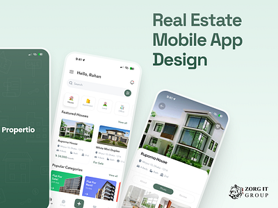 🏡 Real Estate App – Clean UI for Confident Decisions app design app development branding creativeagency design logo mobile app mobile app design real estate real estate mobile app design top uiux design company ui uiux uiuxdesign ux webdesign zorg it group best design agency