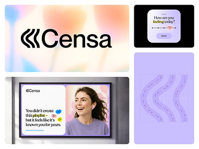 Censa ai brand branding design emotional fingerprint funny icon id logo logodesign minimal mode mood music personal sad sounds tech