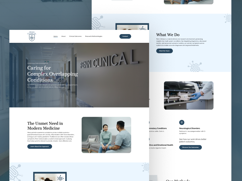 Penn Clinical | Web Design for Clinical Intelligence branding clinical design development hospital illustration logo ui ux web webdesign webdesignagency website