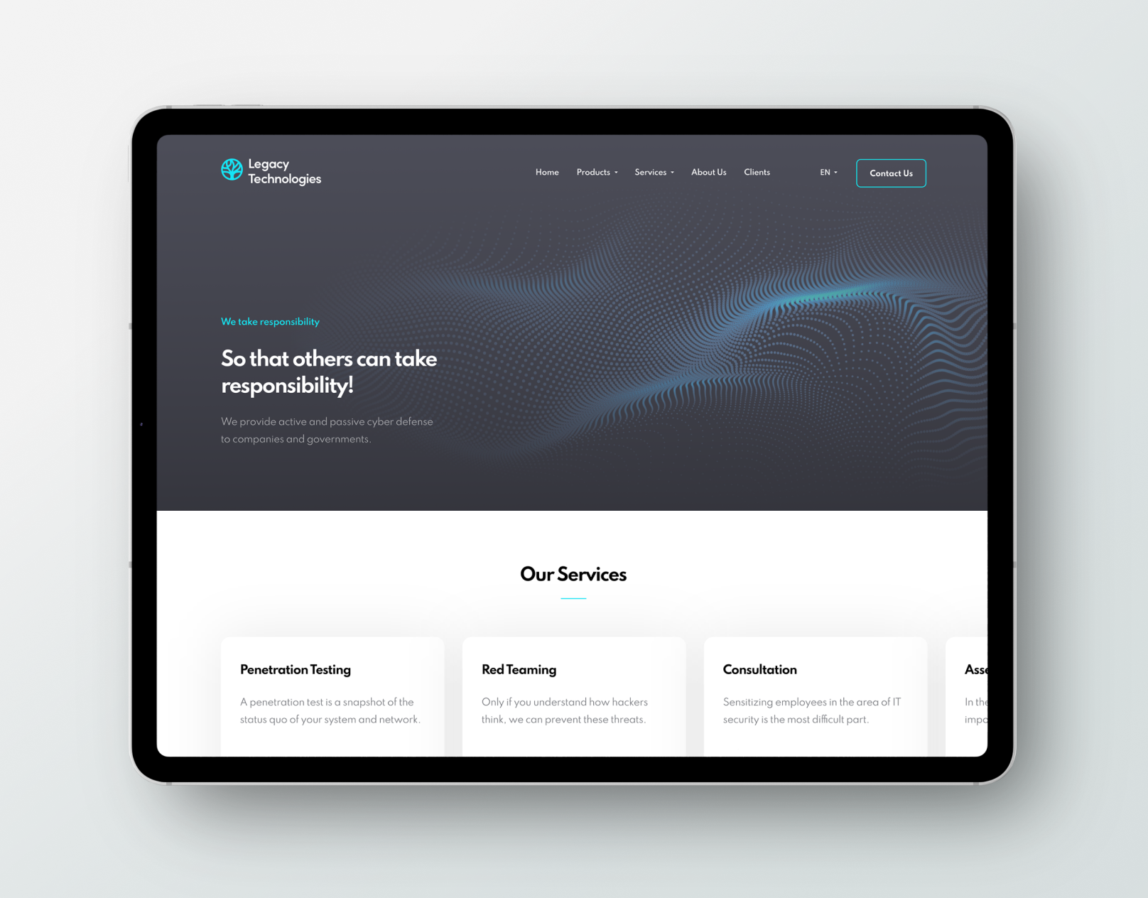 Legacy Technologies agency cyber security saas ui web development webdesign website