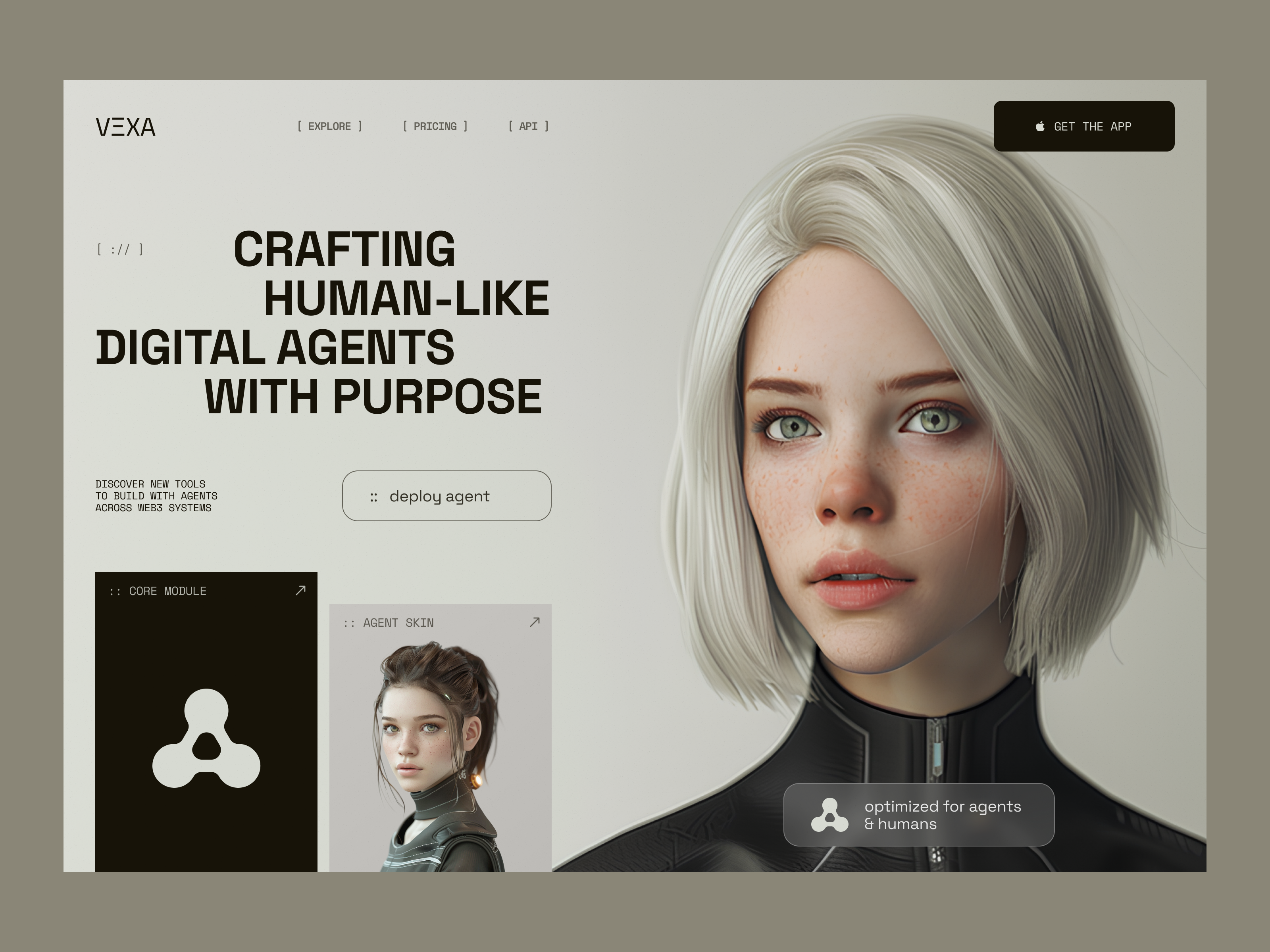 VEXA — AI-powered Web3 assistant 📱 3d ai aiagent aichatbot crypto dao dapp dashboard decentralyzed edtech fintech fintechplatform gamefi igaming landingpage saas ui web3 web3ui web3ux