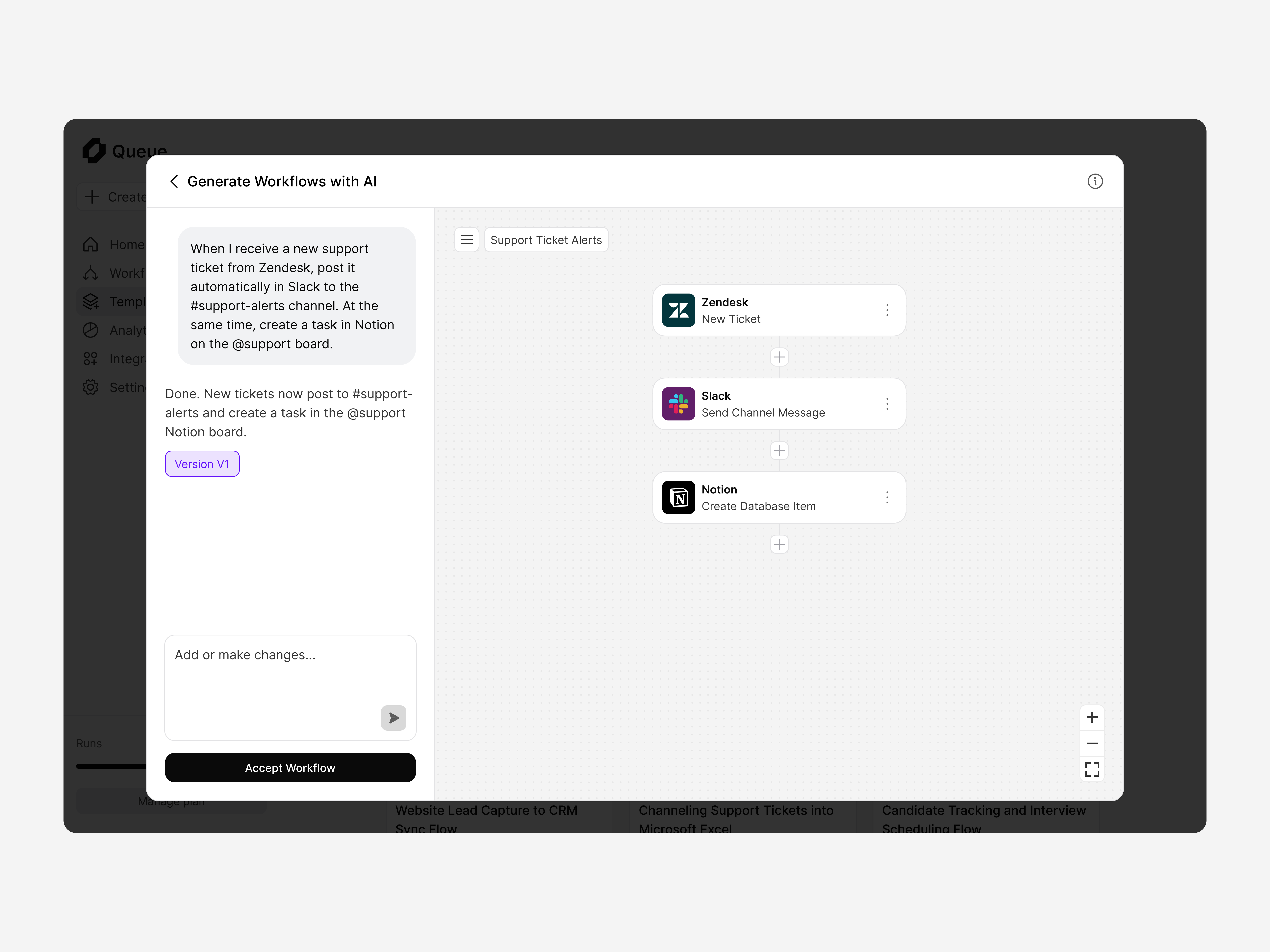 AI Workflow Builder ai ai workflow app application dashboard product design saas saas dashboard ui workflow workflow automation workflow builder