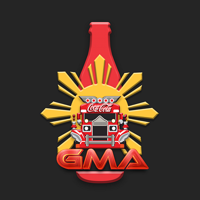 GMA CocaCola Region Logo: Jeep Version branding design graphic design illustration logo typography vector