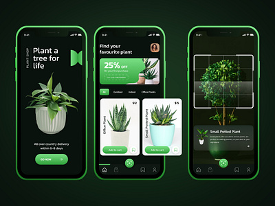 AI plant health app ai app ai mobile app ai plant app app design app designer cool app dark ui dashboard figma designer login mobile app mobile app design plant helath app plant management app plant scanning app scan app scanner app ui ui designer welcome screen