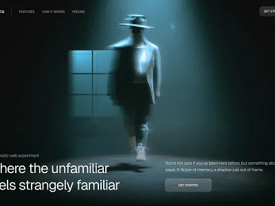Surreal Hero Section blur cinematic futuristic landing page modern noise progressive blur surreal ui uiux userexperience webdesign